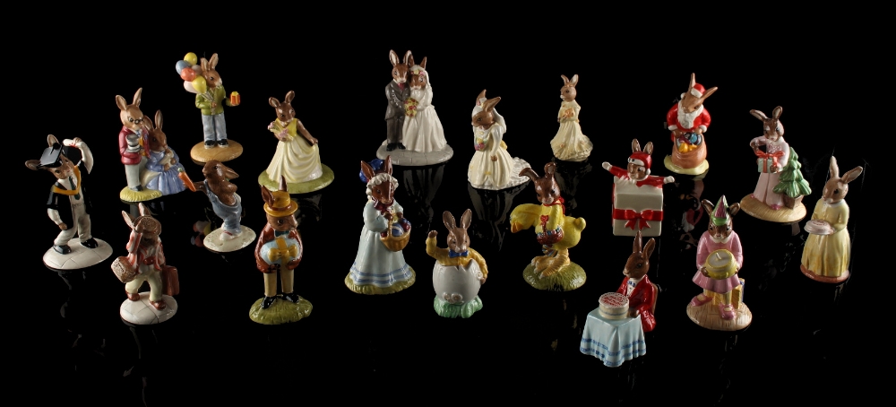 Property of a gentleman - a large collection of Royal Doulton Bunnykins figures - nineteen occasions