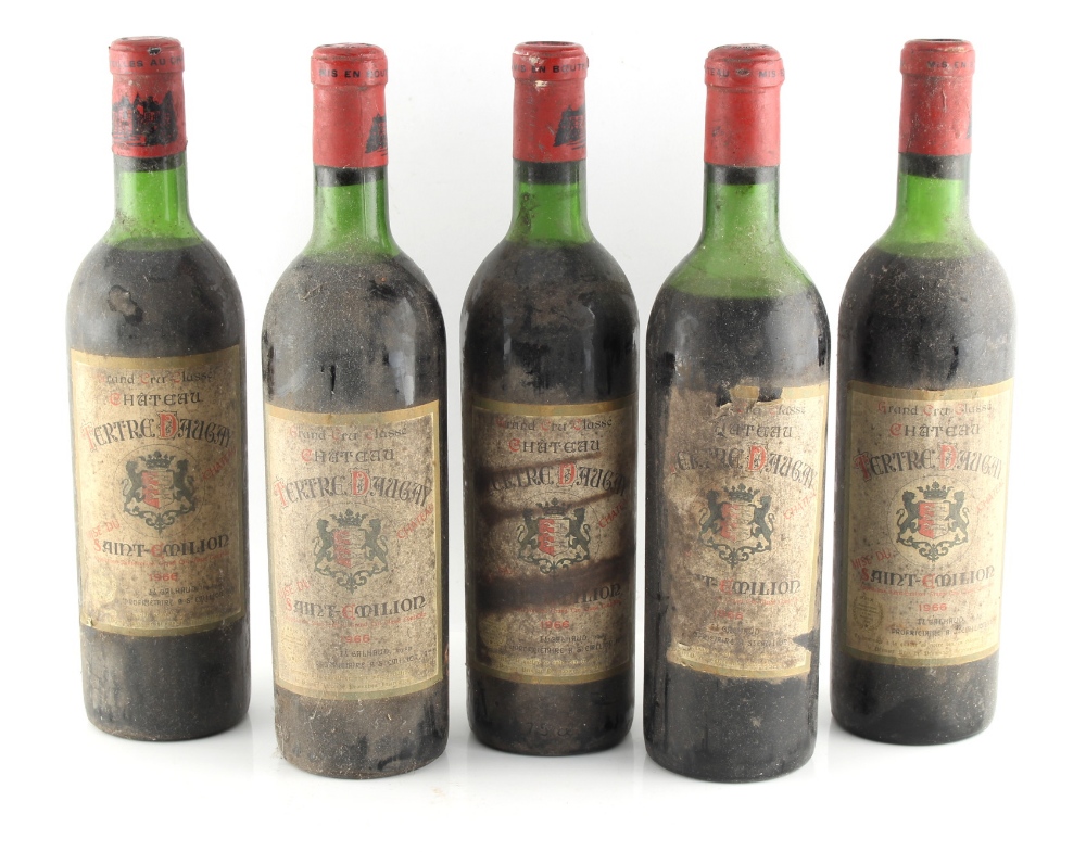 Property of a lady - Bordeaux, Saint Emilion - Chateau Tertre Daugay, Grand Cru, 1966, five bottles,