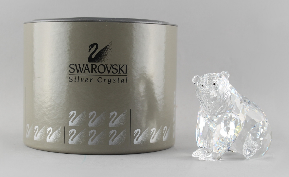 A private collection of Swarovski crystal glass - Grizzly Bear, 3ins. (7.5cms.) high, boxed with