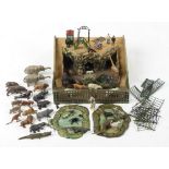 Property of a lady - a quantity of lead & other metal zoo animal figures, including Britains;