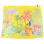 Property of a lady - a Liberty silk, modal & linen blend scarf, with brightly coloured botanical