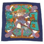 Property of a lady - a Hermes silk scarf - 'Art des Steppes', designed by Annie Faivre, in