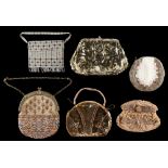 A private collection of handbags from a deceased estate - six assorted 1920's style handbags &