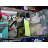 Compacts, brushes, manicure sets, jewellery roll, cylindrical pots, darning mushroom, combs,