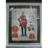 Cecil C P Lawson, XIX Century Watercolour Montage Military Tunic, medals etc 35 x 27.5cm.