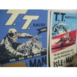 Two Reproduction Isle of Man T.T. Races Posters 1956 and 1962.