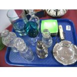 Doulton D2002 Trinket Box, Solingen multiblade knife, ashtray, sugar caster, glassware:- One Tray