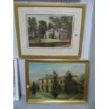 E. Bearn Elegant County House, signed and dated indistinctly 34 x 49cm, a similar watercolour.(2)