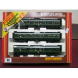 Hornby 'OO' Gauge Ref R687 BR Three Car Diesel Multiple Unit Pack, condition good, box damaged,