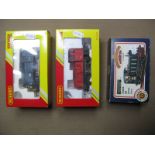 Three 'OO' Gauge Diesel 'Shunters', boxed. Two Hornby 0-4-0 Ref no's R3065 and R3283. One Bachmann