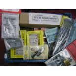 A Quantity of OO Gauge/4mm Unstarted Kits, rolling stock, lineside, etc. Mainly plastic in bags,