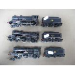 Three 'OO' Gauge Hornby 'Hunt Class' 4-4-0 Locomotives/Powered Tenders, BR black R/no 62736/62738