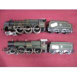Two 'OO' Airfix Steam Locomotives/Powered Tenders, 4-6-0 BR green, Royal Scot R/no 46100 and