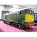 A Five Inch Gauge 12 Volt Model of a Class 20 Bo-Bo Diesel Electric Locomotive, BR green, grey roof,