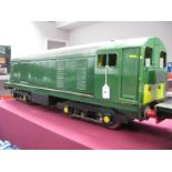 A Five Inch Gauge 12 Volt Model of a Class 20 Bo-Bo Diesel Electric Locomotive, BR green, grey roof,