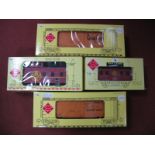 Four Items of Aristocraft G Scale Rolling Stock, Ref. 42106 ATSF/Santa Fe Caboose, Ref. 46228-3