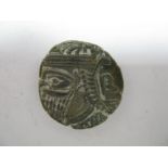 Parthia Base Silver Tetradrham Vologases IV, King on Throne, old cabinet tone.