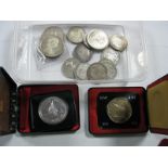 Canada Silver Dollar, 1977 50 cents, 1942-1945-1943-1944-1951-1952-1953-1958-1959-1962, 10 in total,