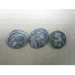 Parthia II Silver Dracham, various rulers (3) very fine.