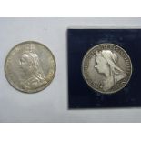 British Victoria Crown 1892, in very fine condition, nice old collection tone, 1899 in near fine