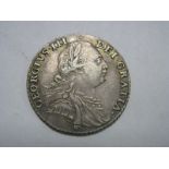 George III Shilling 1787, in near very fine condition, pleasing old cabinet tone.