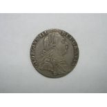 George III Shilling 1787, old cabinet tone, good fine to near very fine.