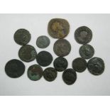 Fifteen Roman Bronze Coins Crispius, Constantine The Great; Constantius , Antonininus plus Dupendius