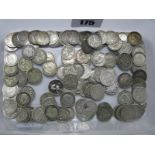 In Excess of One Hundred and Twenty G.B. Pre-1947 Silver Coins, Queen Victoria, Edward VII noted,