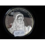 A Cased Westminster 2008 Cook Islands Twenty Five Dollars Silver 5oz Coin, accompanied by