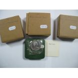 Four Cased Royal Mint United Kingdom Silver Proof Commemorative Crowns, 1972, 1977 (2), 1981,