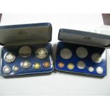 Two Barbados Proof Coin Sets, struck by the Franklin mint 1973, 1976 accompanied by literature,