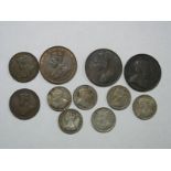 Hong Kong Silver Coin 10 Cents, 1866 in good fine, 1899 in v/good, 1895 in good fine, 1901 in good