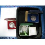 Four Crown Sized Commemorative Coins/Medals, including John Pinches silver proof Royal Wedding