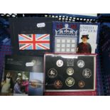 Royal Mint Proof Coin Set, 1986, Deluxe cased, missing literature, Royal Mint BU coin sets 1994,