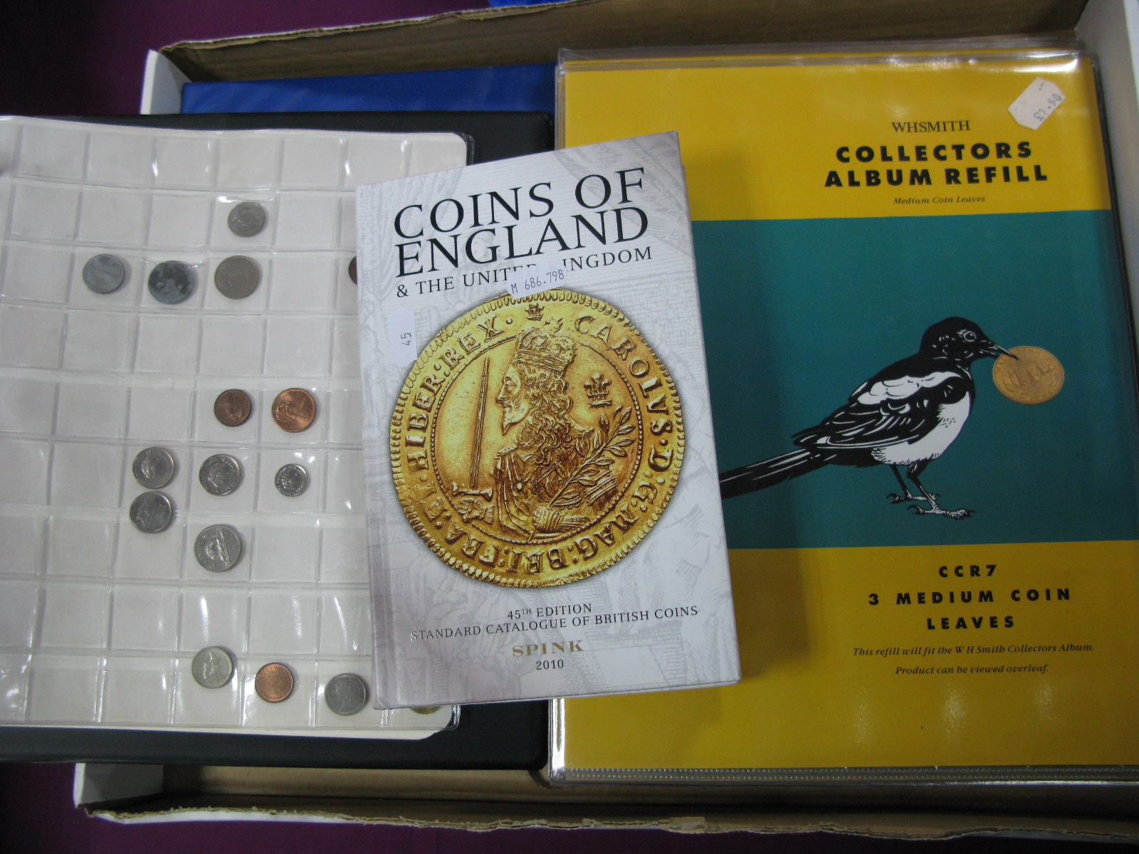 Ten Coin Collectors Album Refill Packs, all branded W H Smith including #CCR8 3 large coin