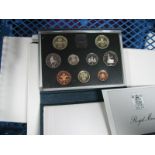 Three Royal Mint United Kingdom Proof Coin Sets, 1988, 1989, 1990, accompanied by literature and