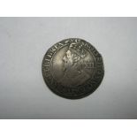Charles I Silver Shilling, lions mint mark, York mint, later type, nice tone, NVF.