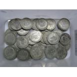 Four Pounds (Total Face Value) of Pre-1947 Silver Florin/Two Shillings, all from circulation and