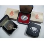 Five Modern Silver Coins, including Canada one dollar 1977, 1978, Cook Islands two dollars 1973 (2),