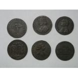 British Half Penny Tokens, Newgate Prison 1795, Ridgway & Holt 1795, Princess of Wales 1795, The