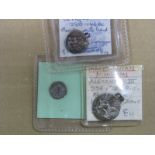 Greek Silver Coins Achaea, Lucania Alexandar The Great, mounted.