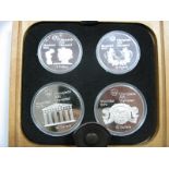 Olympic Games Proof Silver Coin Set, Montreal 1976, 10 Dollars (2), 5 Dollars (2) presented in a