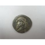 Parthia Mithradates II Silver Dracham Selwood 26, near extremely fine, toned.