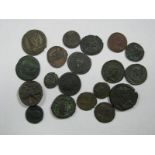 Twenty Roman Bronze Coins, Tetradracm of Hadrian Eygpt:- Constantius Crispus various Emperors,