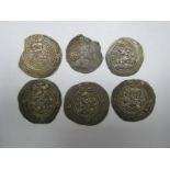Five (4) Silver Drachm Sasanian Kings of Persia, early period various rulers noted, in fine