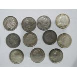 British Silver Sixpences, 1818 -1819 - 1821 -1826 -1879 - 1883 - 1884 - 1887 - 1888 - 1897 - 1897,