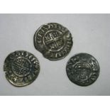 Henry II Silver Short Cross Pennies x 3, fine to very fine.