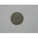 A Shilling 1758 George II, in fine condition, old collection toned, good details.