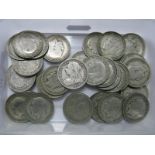 Four Pounds (Total Face Value) of Pre - 1947 G.B. Silver Half Crowns, all from circulation, 1916,