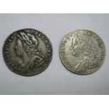 George II Sixpence 1737, in fine condition , pleasing tone 1758 in good fine condition, both in